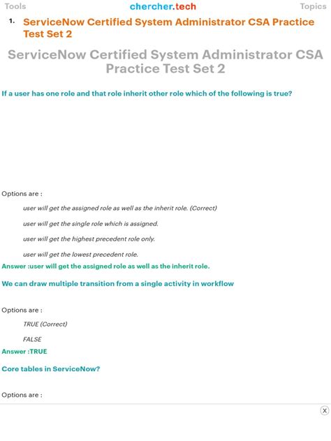 ServiceNow Certified System Administrator CSA Practice Test Set 3