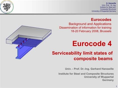 Serviceability limit state eurocode.  Eurocode 0 establishes the fundam...