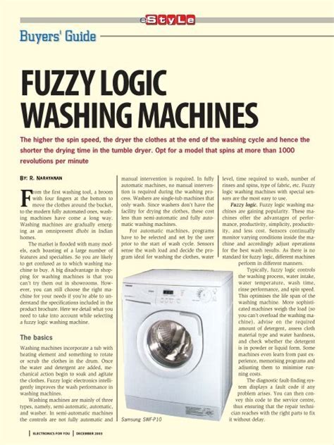 Servicing fuzzy logic washing machine manual. - Gutenbergs irrtum und einsteins traum. eine zeitreise durch das netzwerk menschlichen wissens..