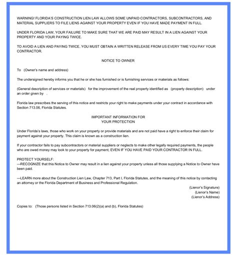 Serving a Notice to Owner in Florida A StepbyStep Guide Handle