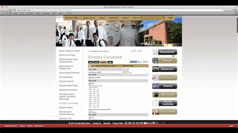 Servite Calendar Tutorial YouTube