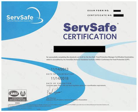 Servsafe Certificate Template