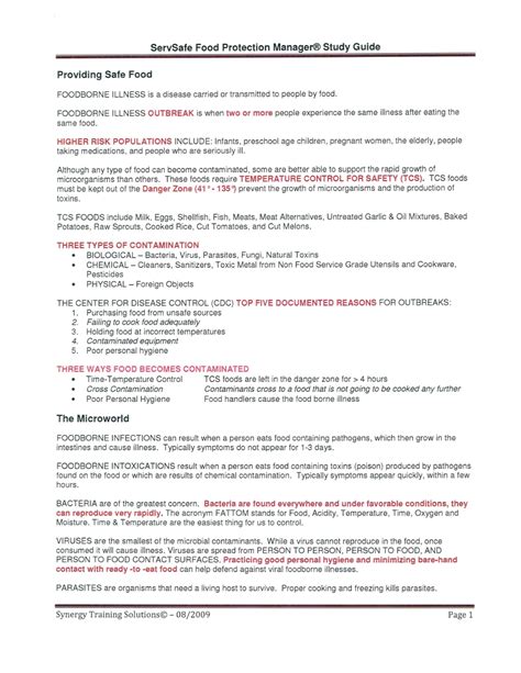 Servsafe study guide 2023 pdf. There are 90 multiple-choice questions on the ServSafe Manager exam, which is given in a proctored environment. To acquire a ServSafe Manager Certification and wallet card, you must obtain a score of at least 75% on the exam. The test has a 2-hour time limit. The ServSafe Manager covers the following topics: 