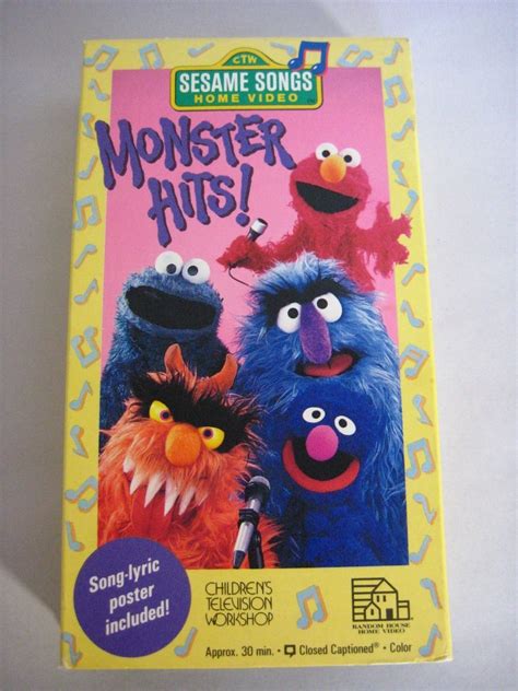 Apr 30, 1990 · Monster Hits! is a 1990 Sesame Street video compilation of monster songs produced as part of the "Sesame Songs Home Video" series. It was first released in April 30, 1990 on VHS by Random House Home Video. Credit goes to Random House Home Video and Children's Television Workshop. . 