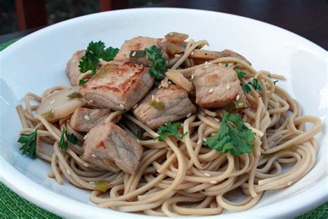 Sesame-Ginger Pork with Soba Noodles - Food Network