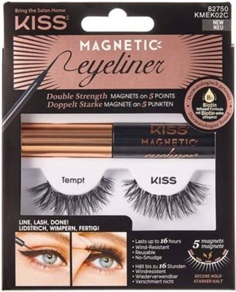 Set - Kiss Magnetic Eyeliner & Lash Kit Lure (eyeliner/5g + lashes ...