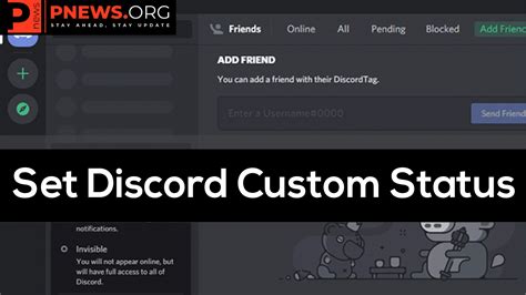 Set Discord Custom Status Change Desktop Discord Status with Ease