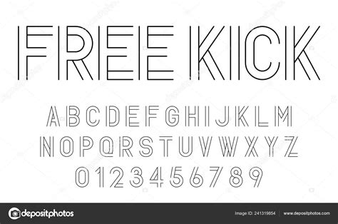 Set Of Alphabets Font Letters And Numbers Vector Image, 44 OFF