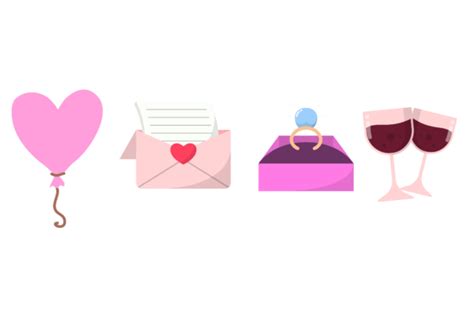 Set Valentine Decoration Drawing Graphic by maodesignku · Creative Fabrica