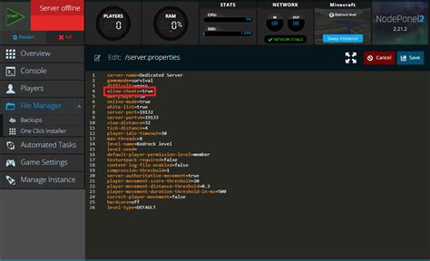 Set admin minecraft server