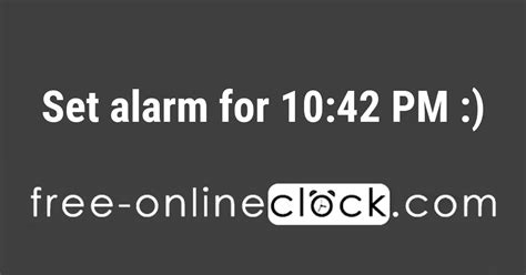 Set alarm 10 pm. On this page you can set alarm for 10:35 PM in the evening. This is free and simple online alarm for specific time - alarm for ten hours and thirty-five minutes PM. Just click on the button "Start alarm" and this online alarm clock will start. If you like to sleep and think on wake me up at 10:35 PM, this online alarm clock page is right for you. 