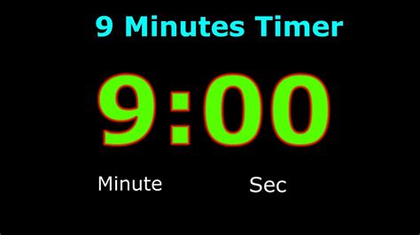 Set alarm for 9 minutes. Set the hour, minute, and second for the online countdown timer, and start it. Alternatively, you can set the date and time to count days, hours, minutes, and seconds till (or from) … 