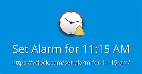 Wake me up at 3:15 AM. Set the alarm for 3:15 AM. Set my alarm for 3:15 AM. This free alarm clock will wake you up in time, and the preselected sound will be played at the set time. Before start the alarm, you can click the "Test Alarm" button to preview the alert and check the sound volume.. 