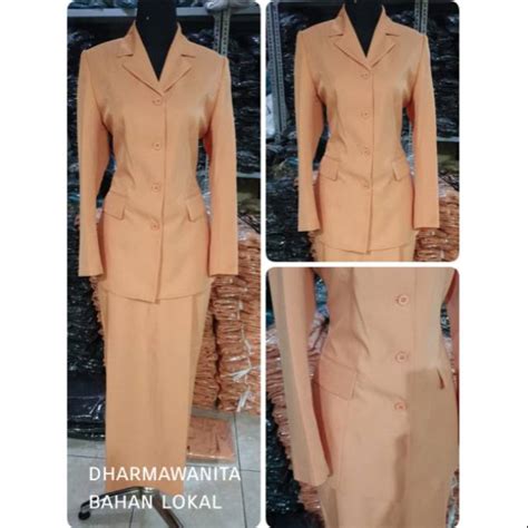 Set blazer baju seragam dharma wanita cantik azkia 【Berita】