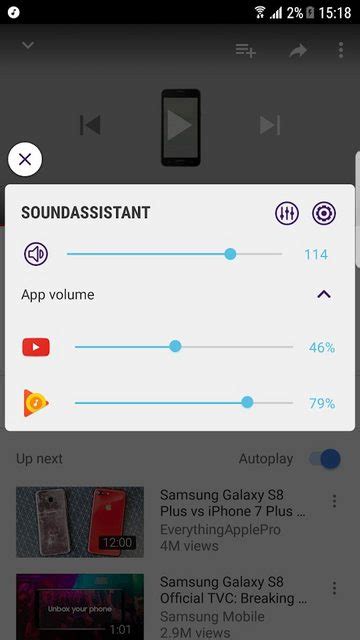 Set different volume for multiple apps running at the same time