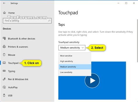 Set edit commands for touch sensitivity.  Learn how to adjust touchpad sens...
