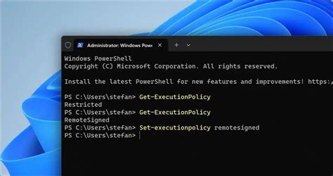 Set execution policy remote signed.  Open Start on Windows 11.  To all...