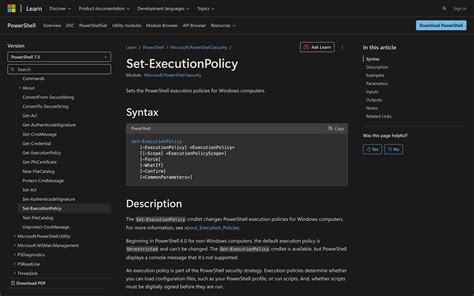 Set executionpolicy bypass all.  You must temporarily change the executi...