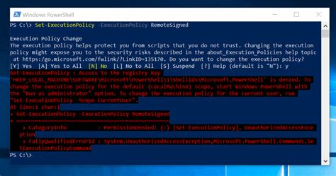Set executionpolicy remotesigned force yes. The Set-ExecutionPolicy cm...