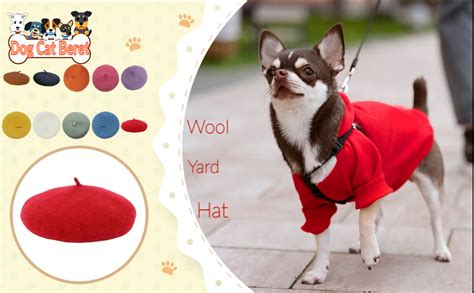 Set of 3Pcs Dog Cat Wool Yard Hat Durable Adjustable Elastic Rope