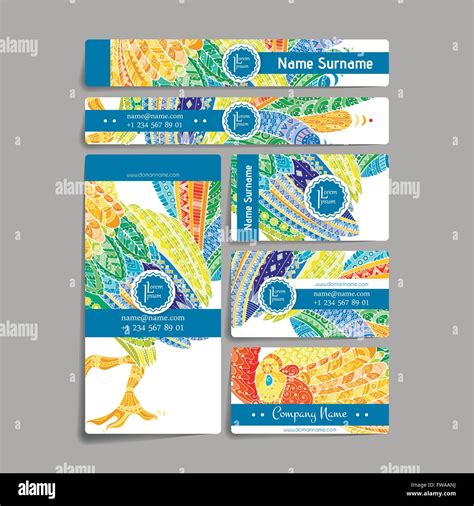Set of Vector Design Templates. Brochures in Random Colorful Style