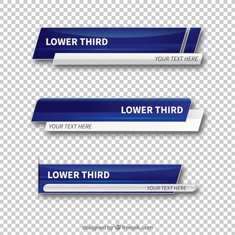 Set of abstract lower thirds Vector Free Download