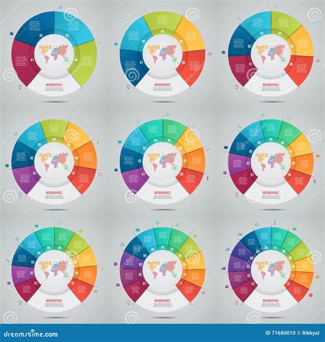 Set template for circle diagram Royalty Free Vector Image