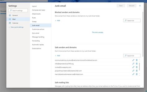 Set the Outlook com Junk Mail Filter to Standard 