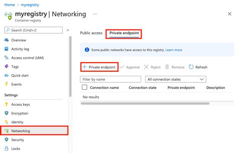 Set up private endpoint with private link - Azure Container Registry ...