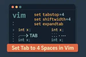 Set vim 4 spaces. .  ...
