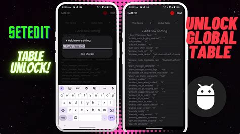 Setedit global table unlock command. setedit22 android. setedit android. m...