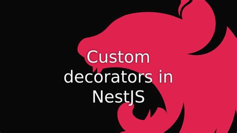 Setmetadata nestjs. js framework, heavily relies on decorators from Typ...
