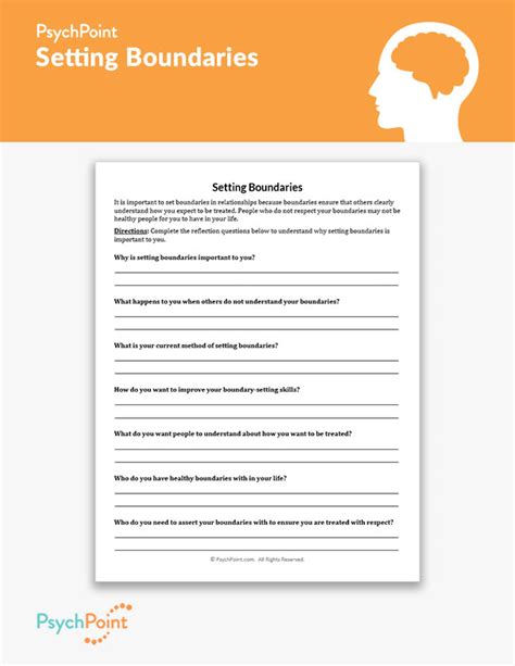 Setting Boundaries Worksheet PsychPoint