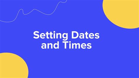 Setting Dates For Christ