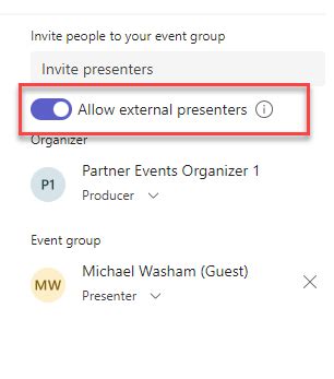 Setting allow external presenters on Live Events programmatically ...