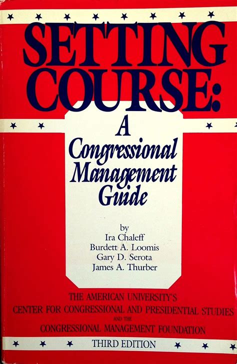 Setting course a congressional management guide. - Job description handbook the by margie mader clark.