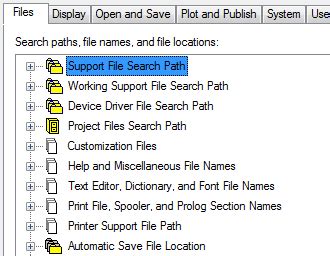 Setting support paths via lisp