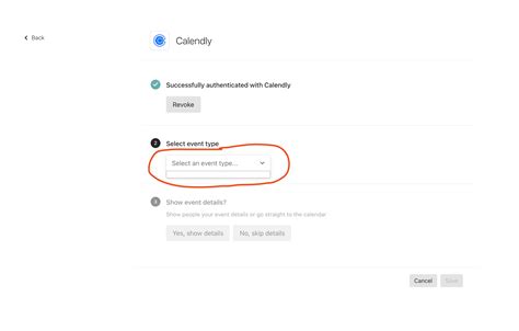 Setting up Calendly does not work because of broken dropdown in