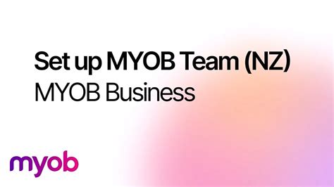 Setting up MYOB Team