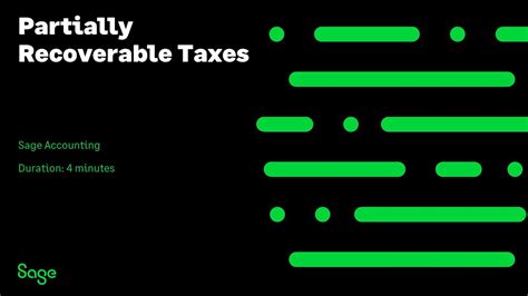 Setting up partially recoverable taxes - Sage