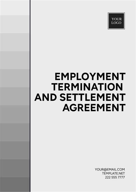 Settlement Agreements For Employment Termination …