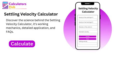 Settling Velocity Calculator Calculate Settling Velocity