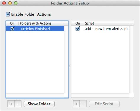 Setup OS X Folder Actions to Know When a File Is Added