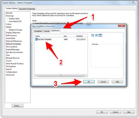 Setup of SolidWorks Template File Paths ATTWiki