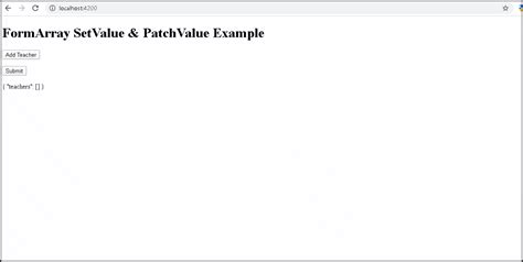 Setvalue not working angular.  You can invoke patchValue and updateValueAndV...