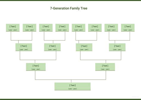 Seven Generation Family Tree Template in Microsoft word
