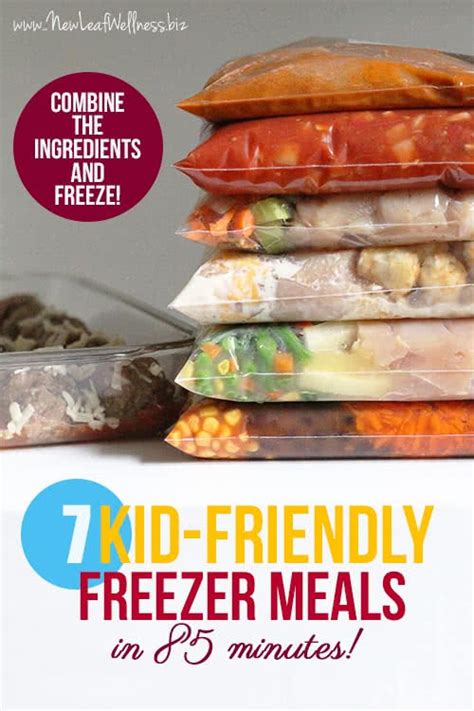 Seven Kid-Friendly Freezer Meals in 85 Minutes