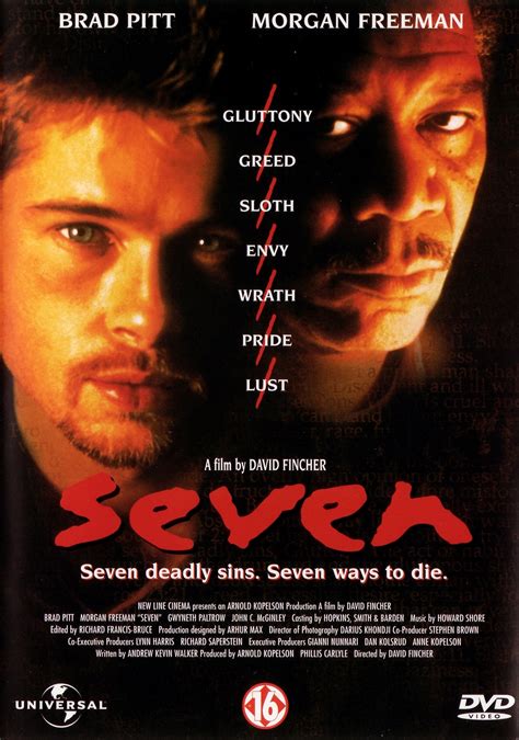 Seven film wikipedia. Sep 22, 1995 · Se7en: Directed by David Fincher. With Morgan Freeman, Andrew Kevin Walker, Daniel Zacapa, Brad Pitt. Two detectives, a rookie and a veteran, hunt a serial killer who uses the seven deadly sins as his motives. 