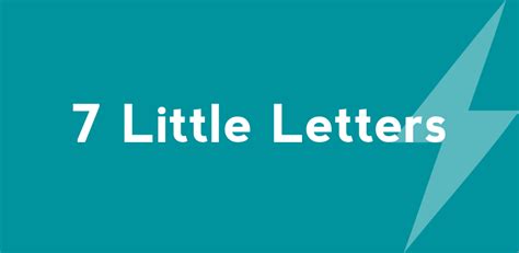 Seven little letters. Things To Know About Seven little letters. 