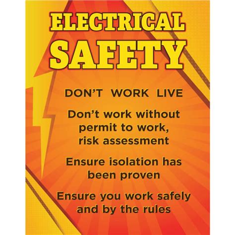 Seven steps to electrical safety Health and safety poster